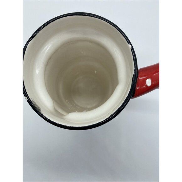 Snowman Mug Ivory Red Christmas Holiday Coffee Hot Chocolate Lid - Picture 6 of 7